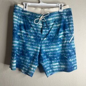 Lululemon El Current Lined TSWA Blue Green board shorts size 38